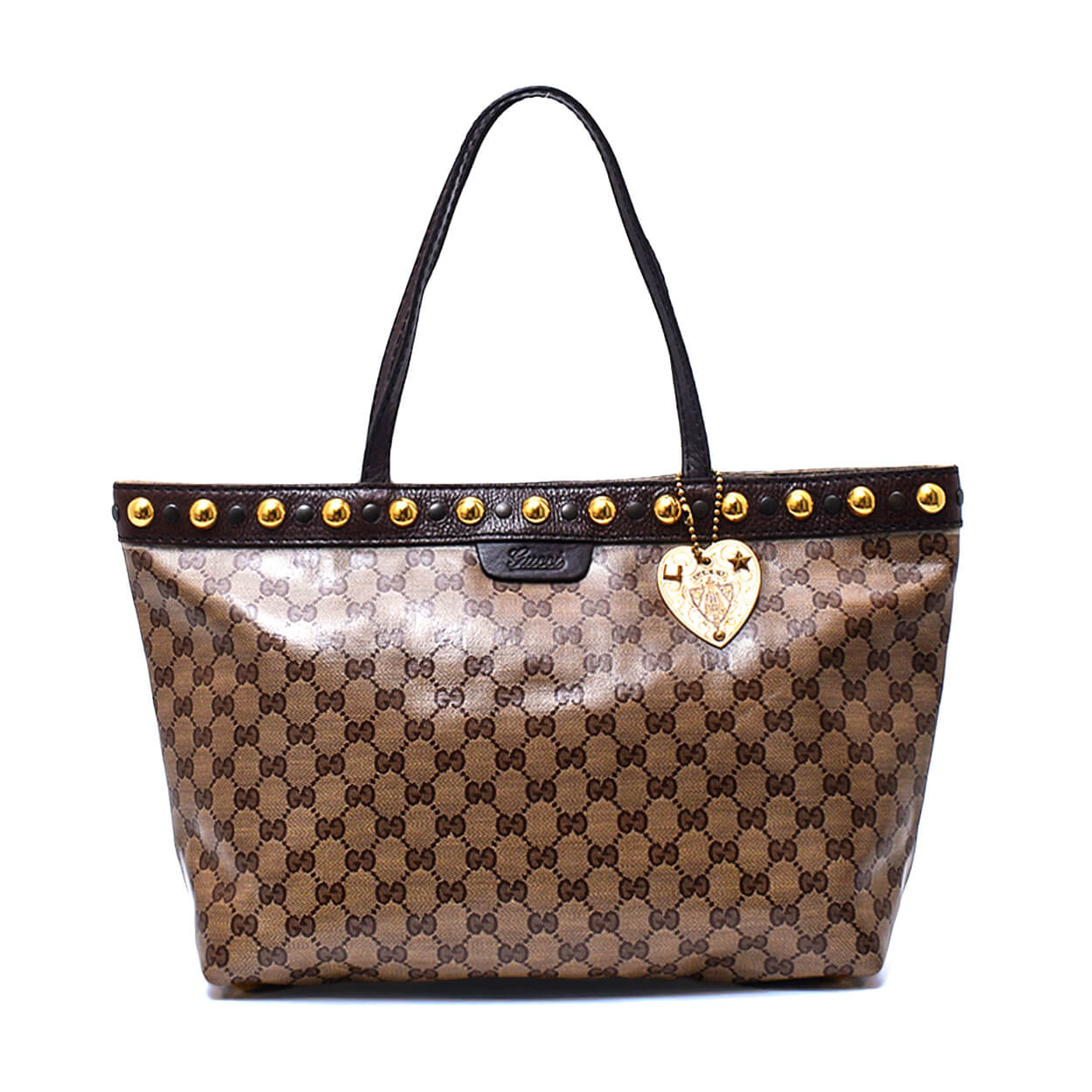 Gucci - Brown GG Crystal Babouska Shopper Tote Bag  